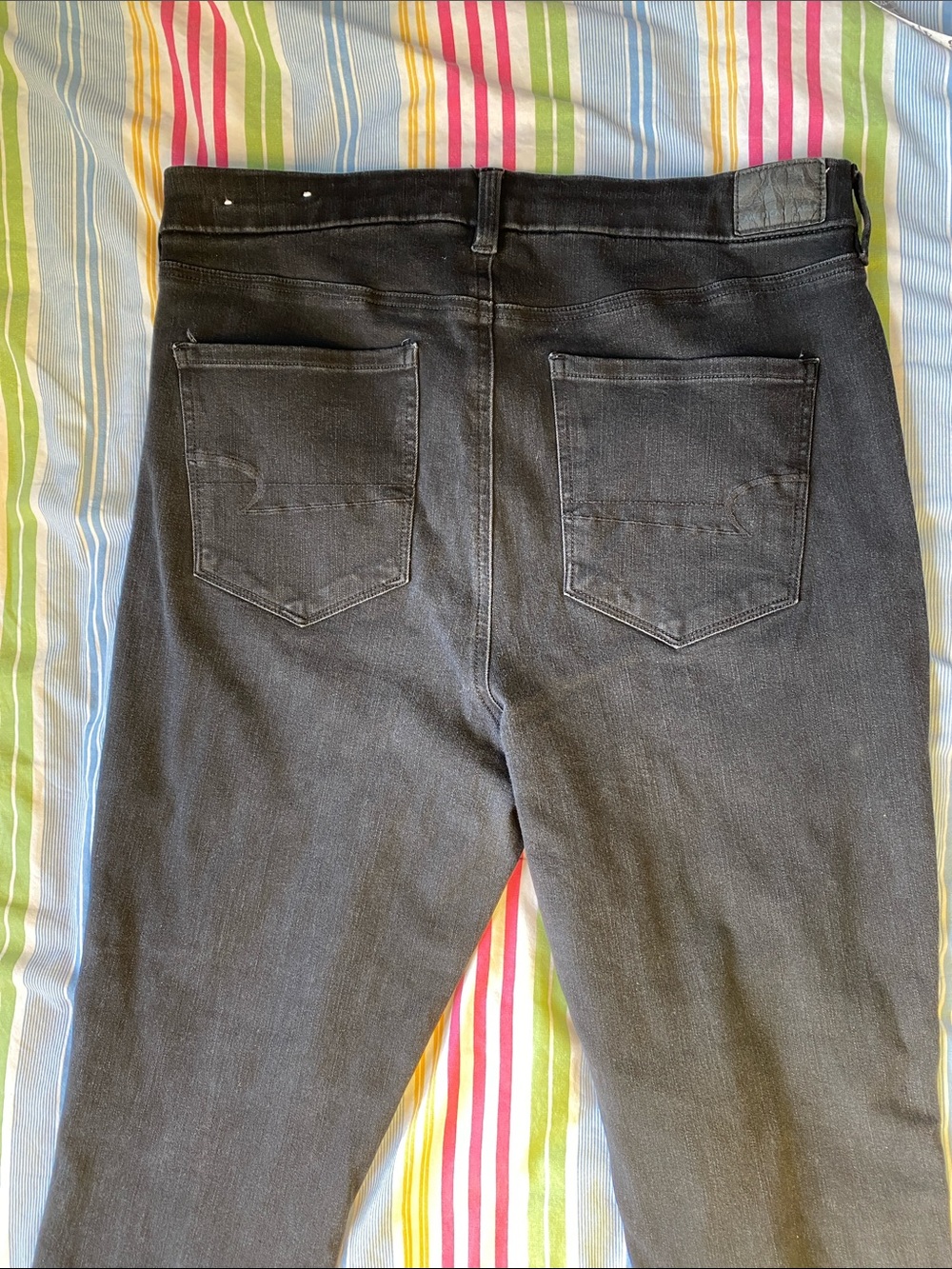 American Eagle Outfitters Black Women's Curvy Super Hi Rise Jeggings - Picture 5 of 8